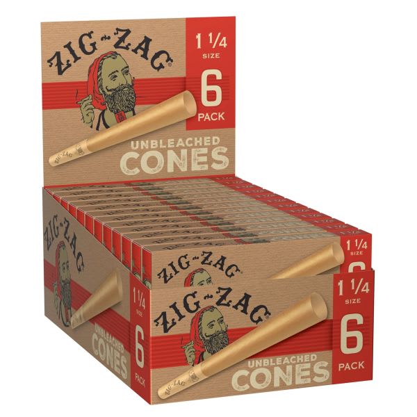 Zig Zag Unbleached Paper Cones