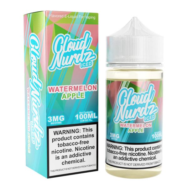 Cloud Nurdz Watermelon Apple Iced Vape Juice