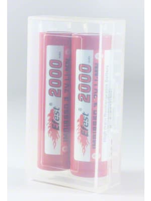2x - 18650 Battery Clear Case