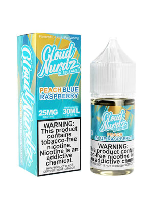 Cloud Nurdz Peach Blue Razz Iced Vape Juice 