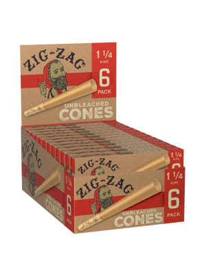 Zig Zag Unbleached Paper Cones