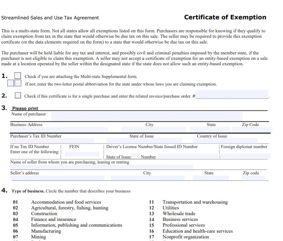 Oklahoma Sales Tax Exemption form