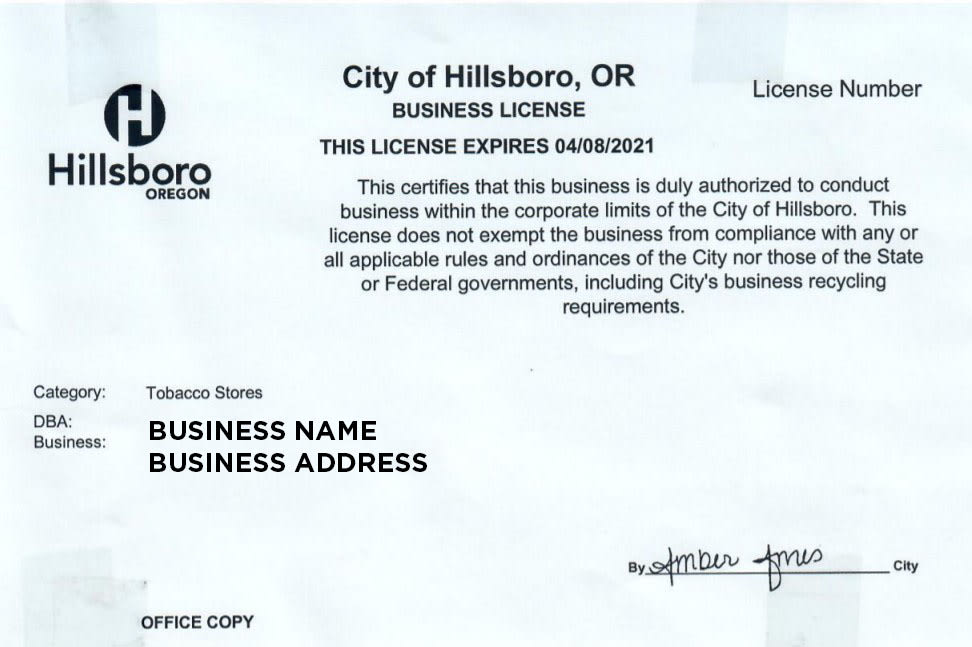 Oregon Business License