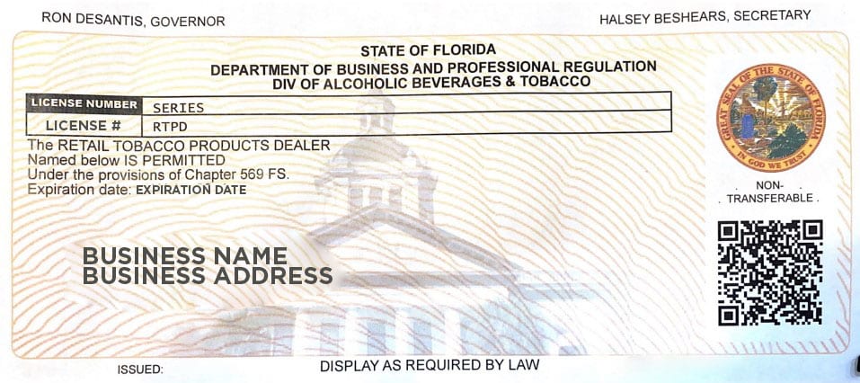 Florida Alcohol and Tobacco License