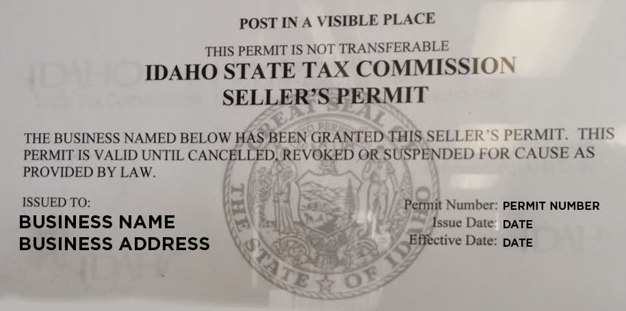 Idaho Tax Permit