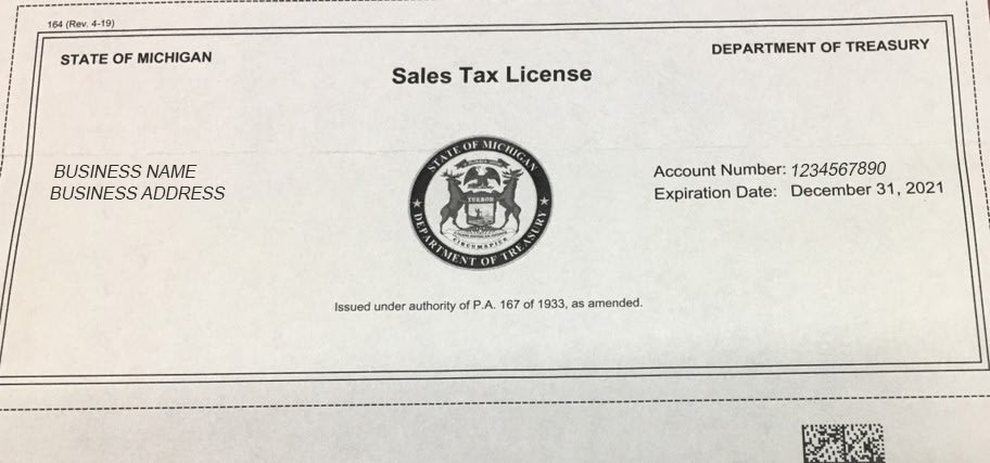 Michigan Sales Tax Permit