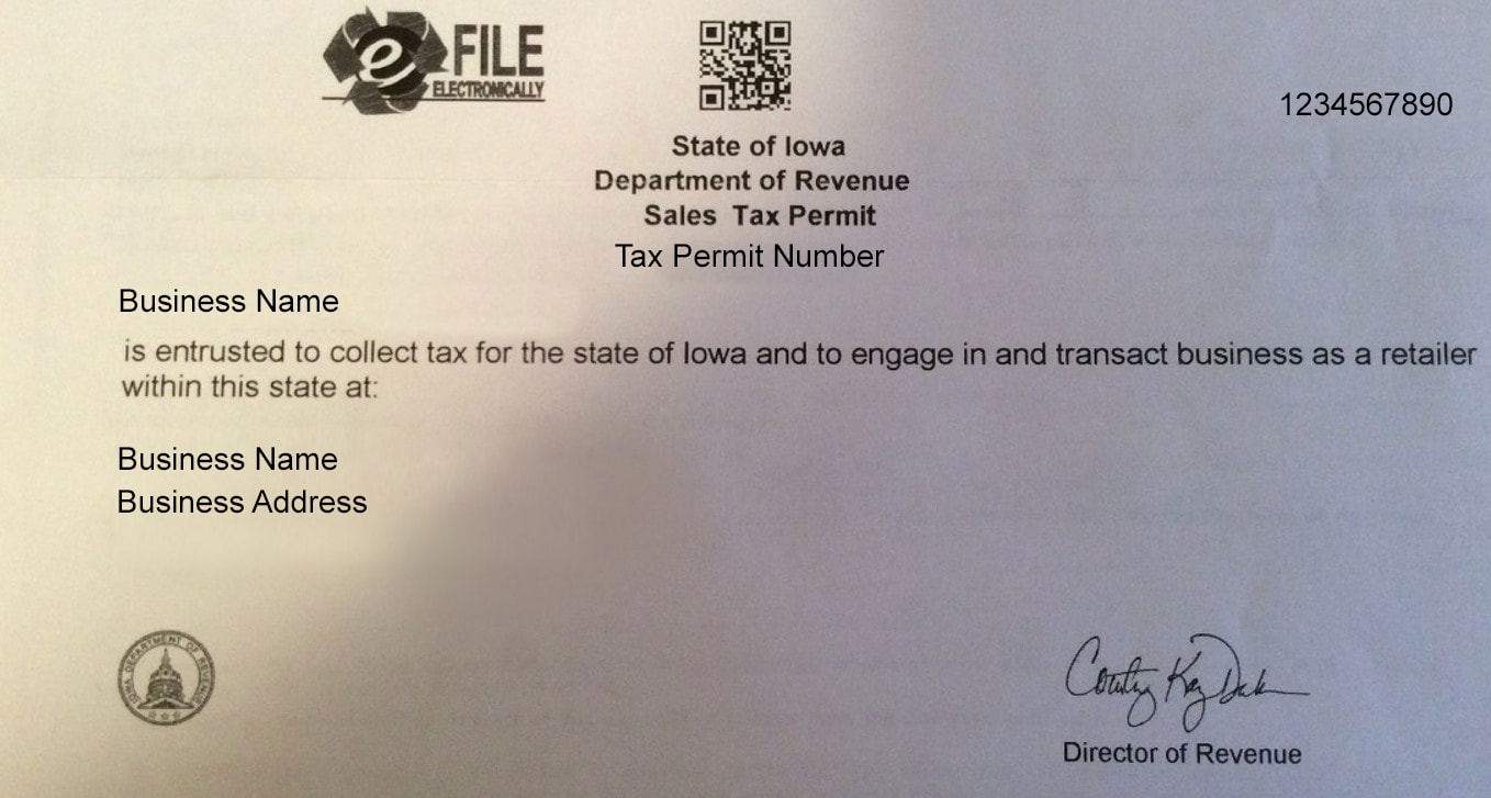 Iowa Tax Permit
