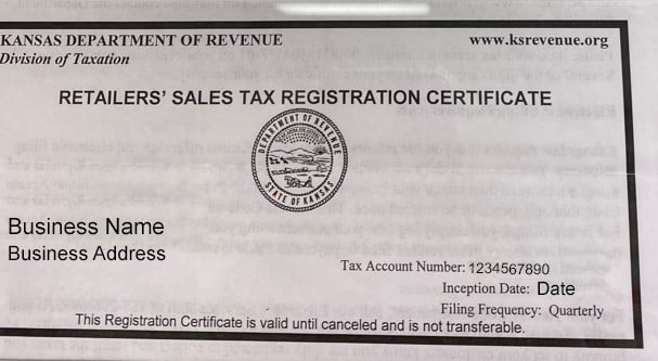 Kansas Retail Tax Permit
