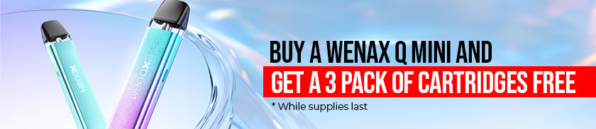 BUY A WENAX Q MINI AND GET A 3 PACK OF CARTRIDGES FREE